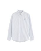 Camicia a maniche lunghe Théophile in misto lino bianco