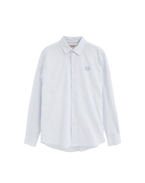 Camicia a maniche lunghe Théophile in misto lino bianco