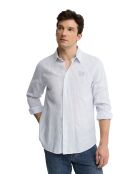 Camicia a maniche lunghe Théophile in misto lino bianco