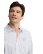 Camicia a maniche lunghe Théophile in misto lino bianco