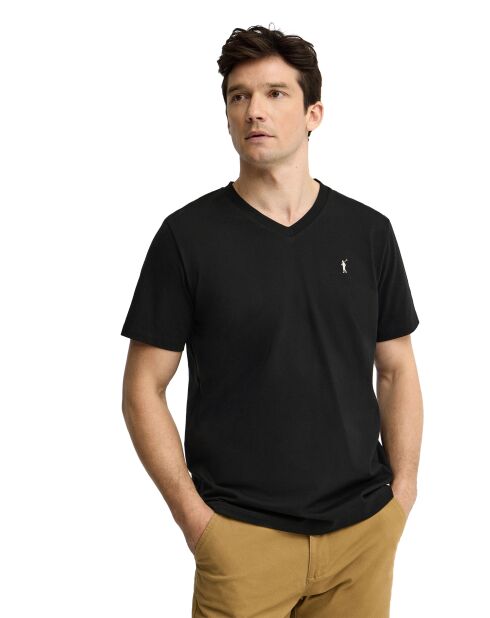 T-Shirt à manches courtes en coton Marius noir