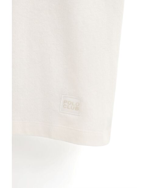T-Shirt à manches courtes en coton Diego écru