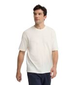 T-Shirt à manches courtes en coton Diego écru