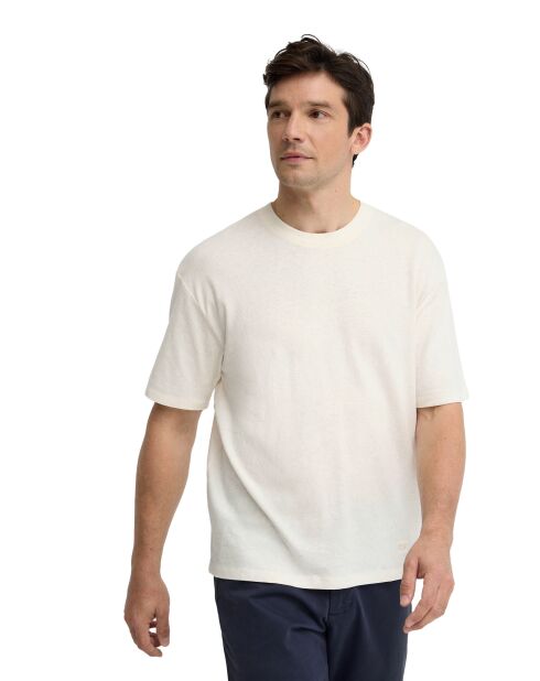 T-Shirt à manches courtes en coton Diego écru