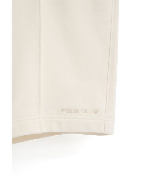 Pantaloncini da jogging Fabio in cotone ecru