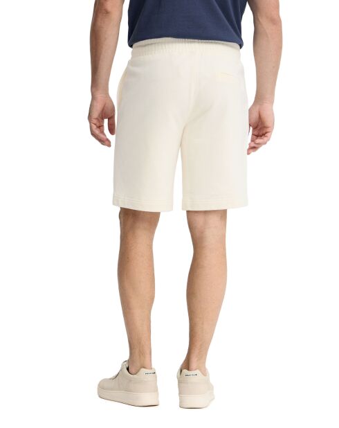 Pantaloncini da jogging Fabio in cotone ecru