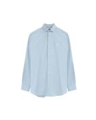 Camicia a manica lunga in cotone blu Karl baby