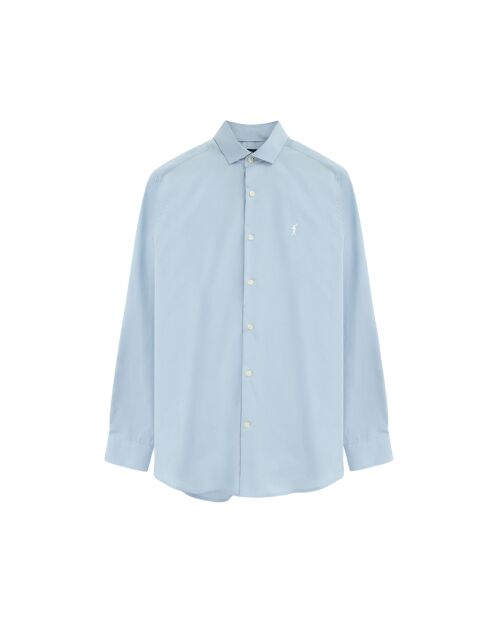 Camicia a manica lunga in cotone blu Karl baby