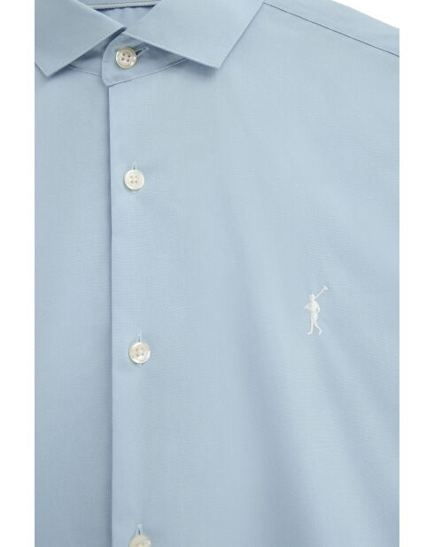 Camicia a manica lunga in cotone blu Karl baby
