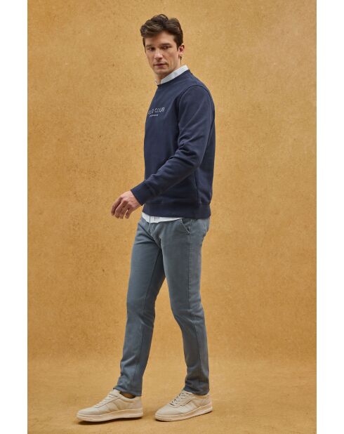Felpa Eliott in cotone blu
