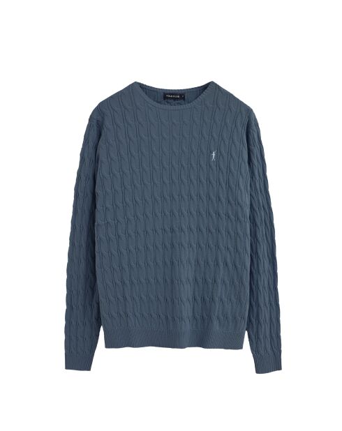 Felpa Ethan in cotone blu denim