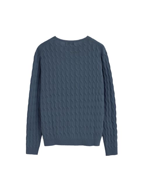 Felpa Ethan in cotone blu denim