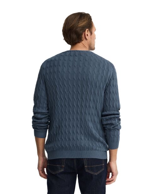 Felpa Ethan in cotone blu denim