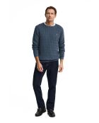 Felpa Ethan in cotone blu denim