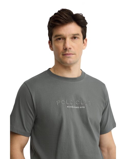 T-Shirt à manches courtes en coton Oscar asphalt