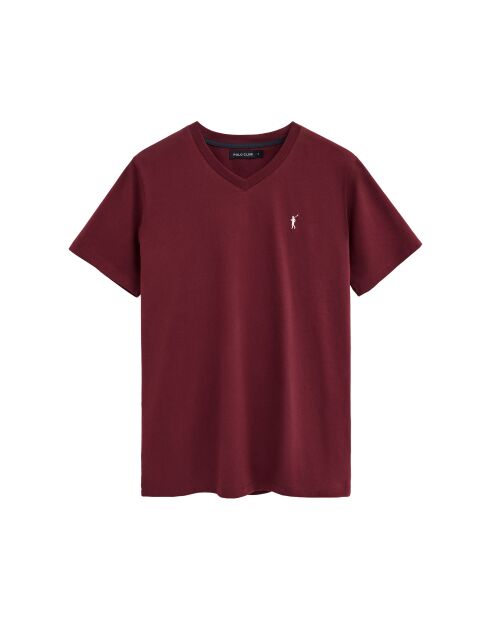 T-Shirt à manches courtes en coton Mathieu garnet