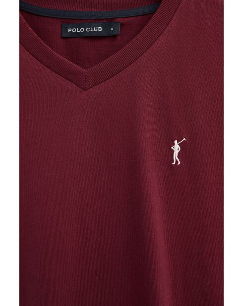 T-Shirt à manches courtes en coton Mathieu garnet