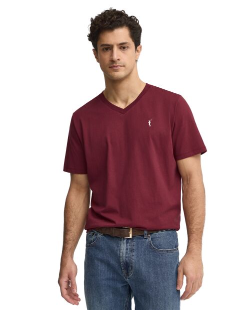T-Shirt à manches courtes en coton Mathieu garnet