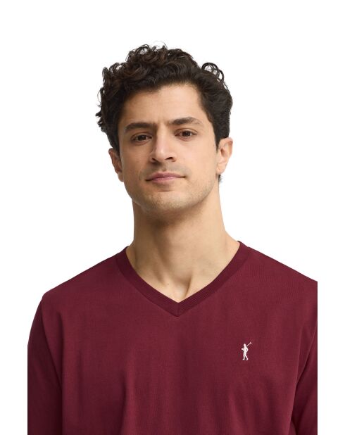 T-Shirt à manches courtes en coton Mathieu garnet