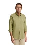 Camicia Laurentin in cotone a manica lunga verde foglia