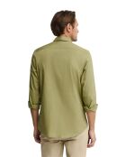 Camicia Laurentin in cotone a manica lunga verde foglia