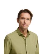 Camicia Laurentin in cotone a manica lunga verde foglia