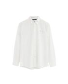 Camicia Roland a manica lunga in cotone bianco