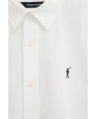 Camicia Roland a manica lunga in cotone bianco