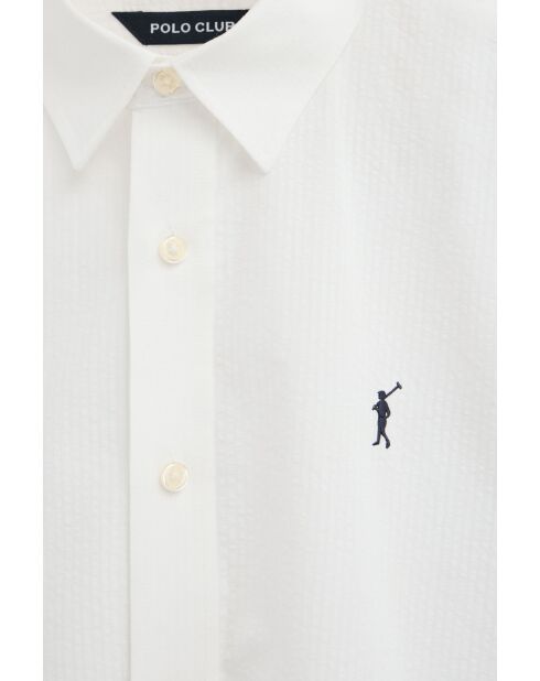 Camicia Roland a manica lunga in cotone bianco