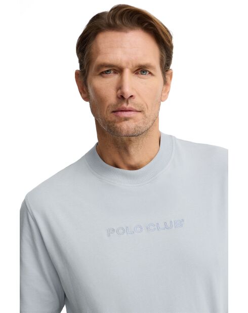 T-Shirt à manches courtes en coton Robert baby blue