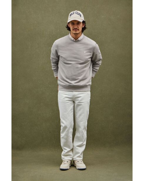 Sweat-shirt en coton Alban gray