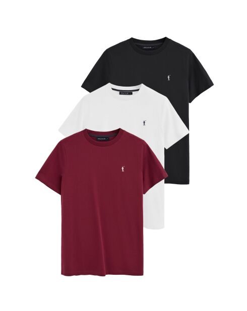 Lot de 3 T-Shirts à manches courtes en coton Vincent multicolores