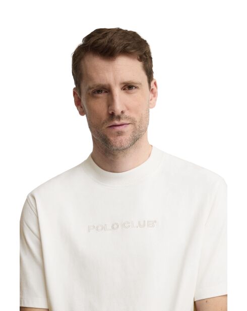T-Shirt à manches courtes en coton Romain white