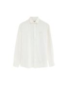 Camicia Natan in lino bianco a maniche lunghe