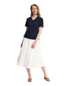 Bérénice marineblaues Kurzarm-Poloshirt aus Baumwolle
