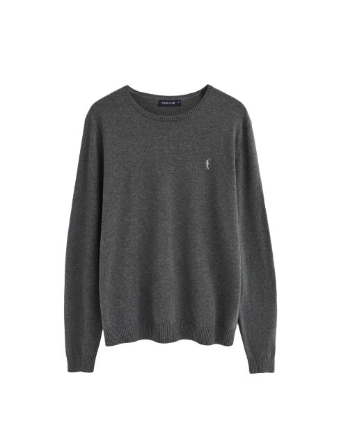 Pullover Vigore in cotone grigio scuro Zacharie