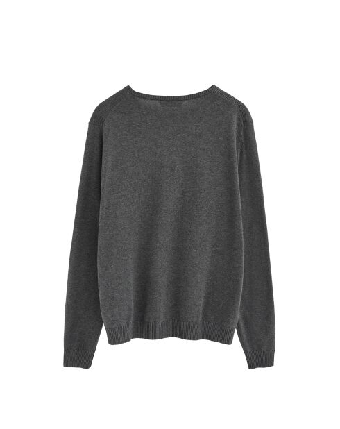 Pullover Vigore in cotone grigio scuro Zacharie