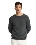 Pullover Vigore in cotone grigio scuro Zacharie