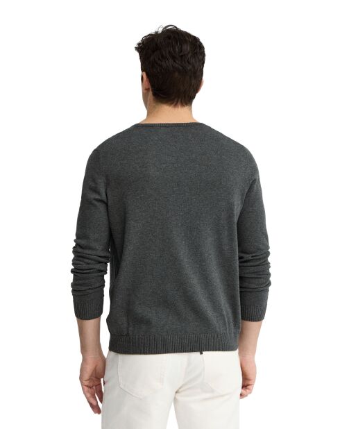 Pullover Vigore in cotone grigio scuro Zacharie