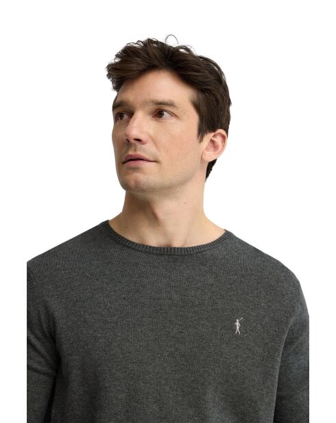 Pullover Vigore in cotone grigio scuro Zacharie