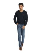 Felpa Alan in cotone blu scuro