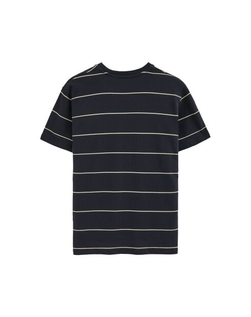 T-Shirt à manches courtes en coton Sylvain navy-light yellow