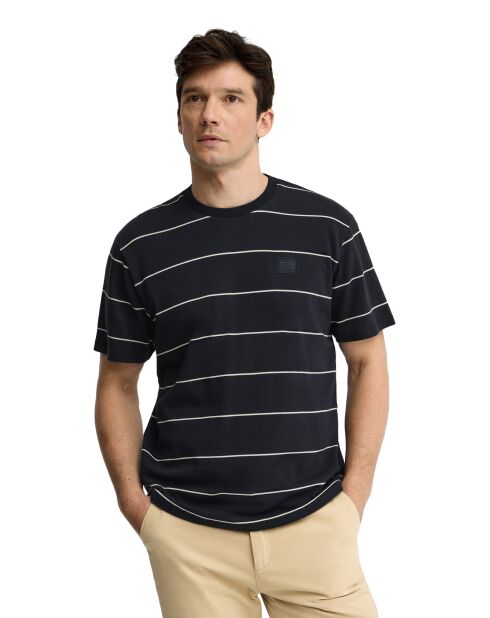 T-Shirt à manches courtes en coton Sylvain navy-light yellow