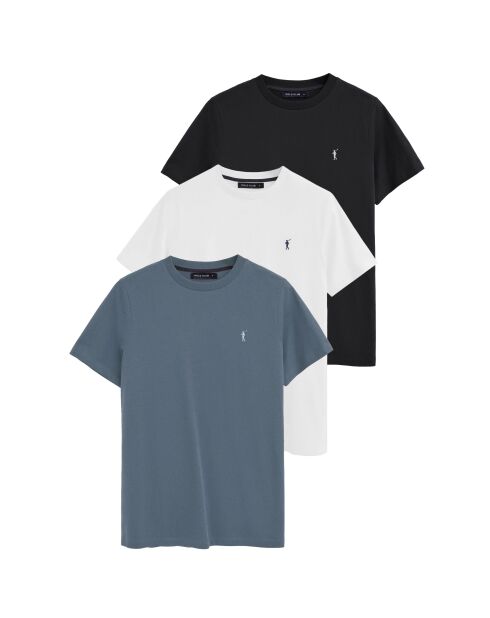 Lot de 3 T-Shirts à manches courtes en coton Victor multicolores
