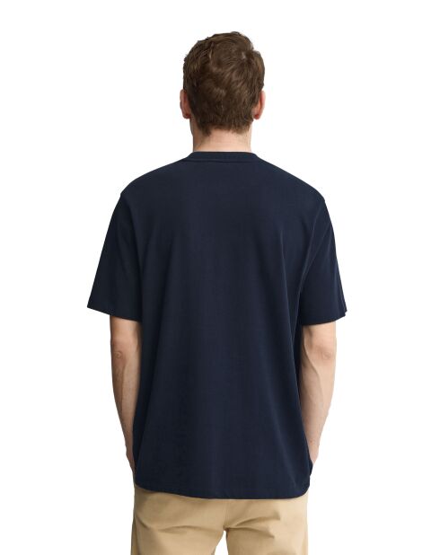 T-Shirt à manches courtes en coton Richard navy