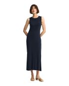 Marineblaues Baumwollkleid Yasmine