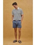 Pantaloncini da bagno blu denim Pietro