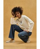 Sweat-shirt en coton Sophie écru