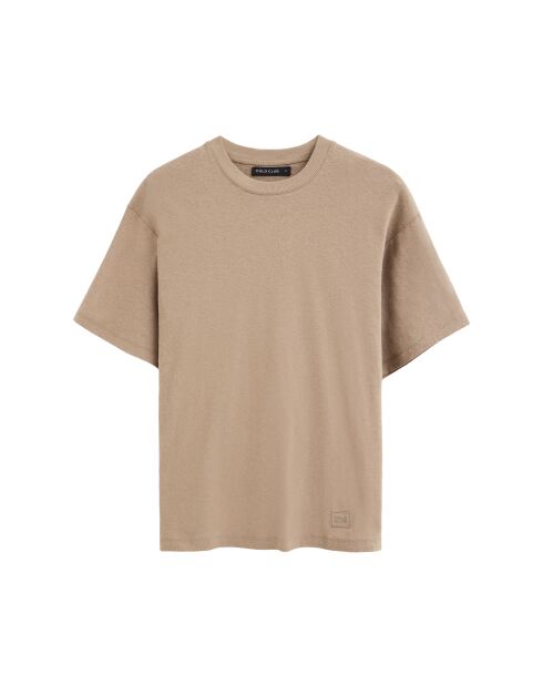 T-Shirt à manches courtes en coton Enrico light brown