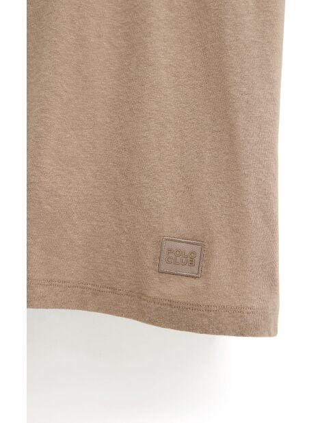 T-Shirt à manches courtes en coton Enrico light brown